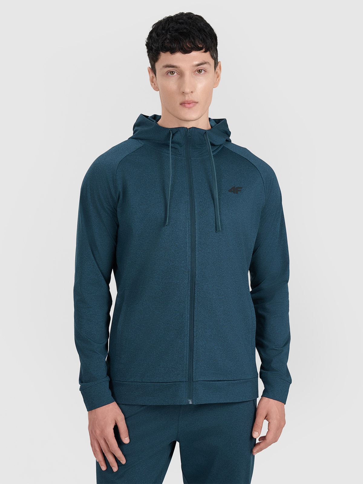 Vyriškas regular greitai džiūstantis treniruočių džemperis - tamsiai mėlynas