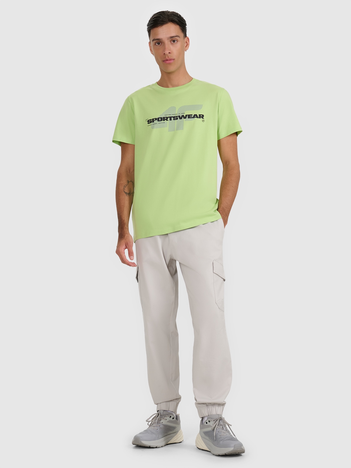 Vyriškos casual cargo kelnės - pilkos