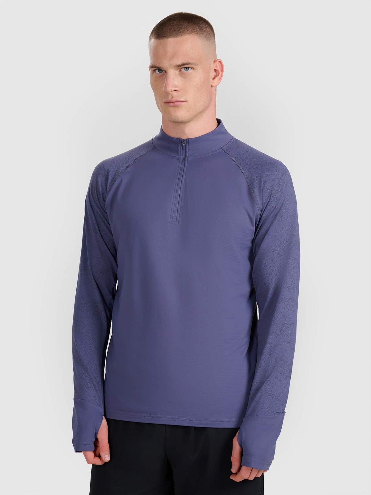 Vyriškas regular greitai džiūstantis bėgimo džemperis - tamsiai mėlynas