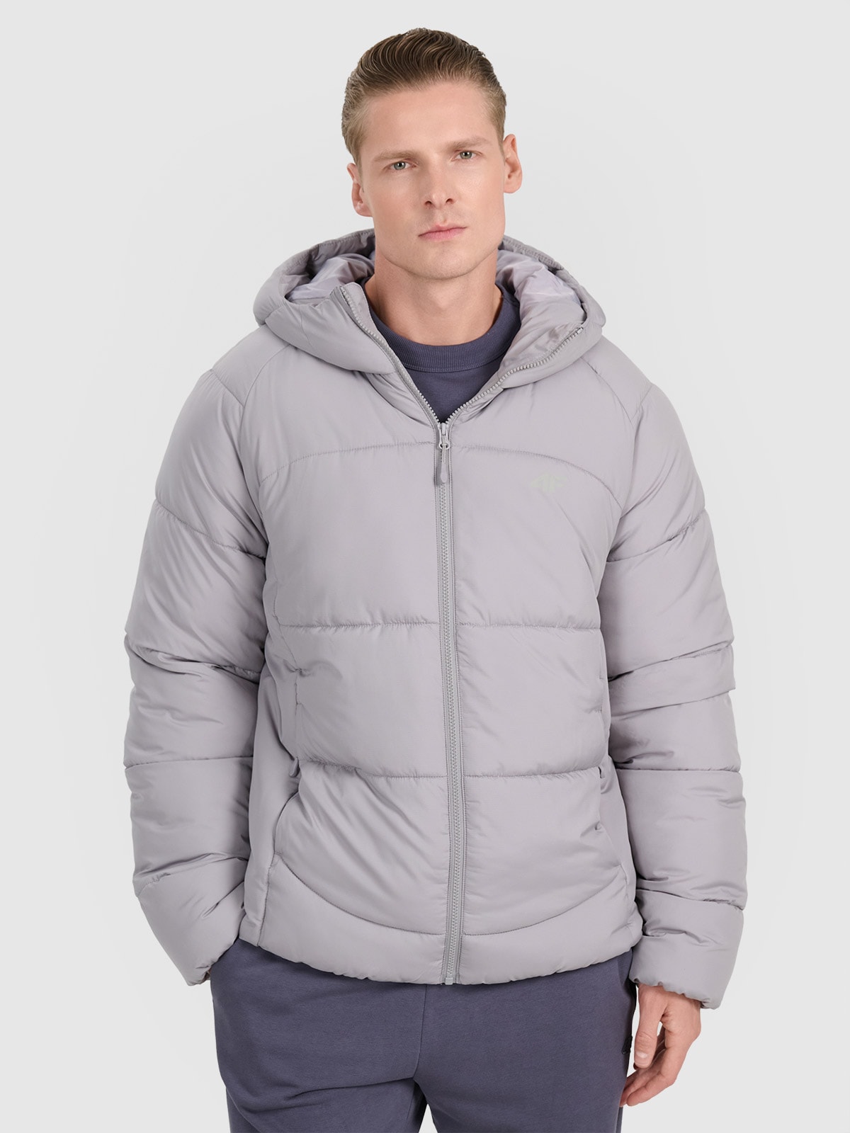 Vyriška striukė su sintetiniu kamšalu - pilka