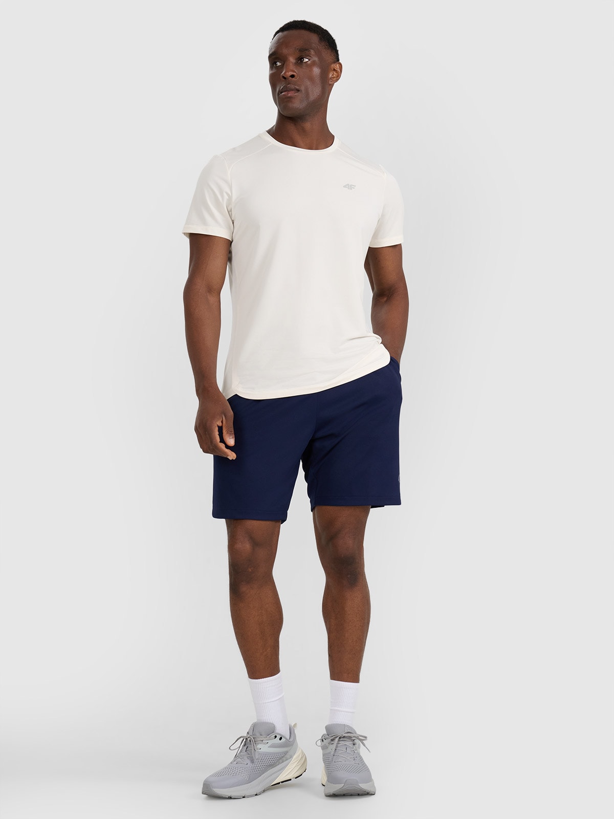 Vyriški greitai džiūstantys treniruočių šortai - tamsiai mėlyni