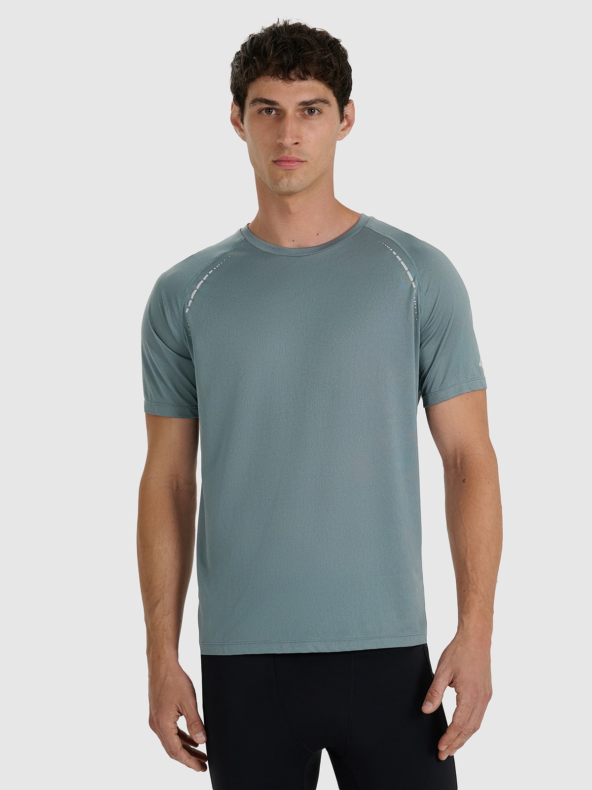 Vyriški greitai džiūstantis bėgimo marškinėliai - pilki