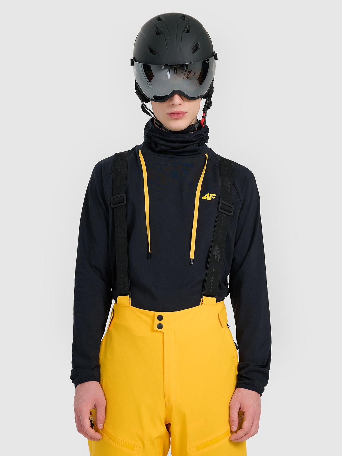 Vyriškas termoaktyvus apšiltintas apatinis trikotažas (viršus) - juodas