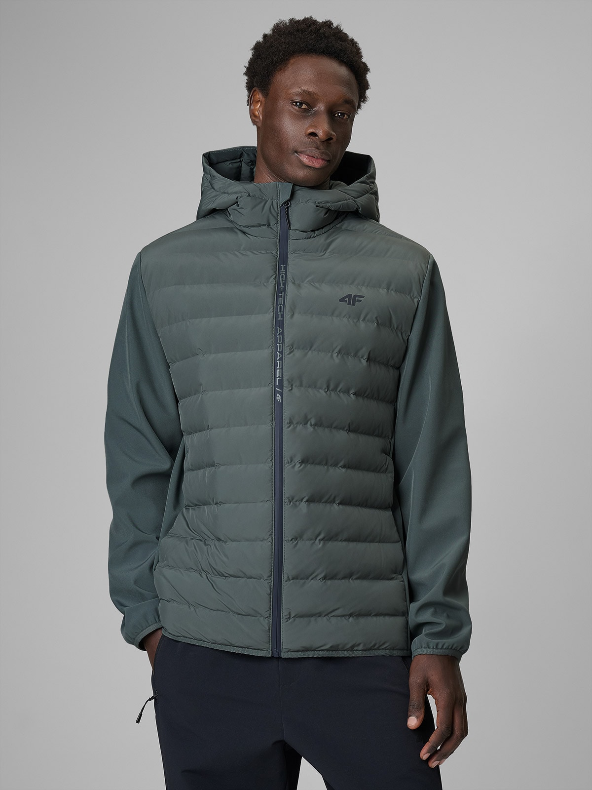 Vyriška striukė su sintetiniu užpildu - žalia