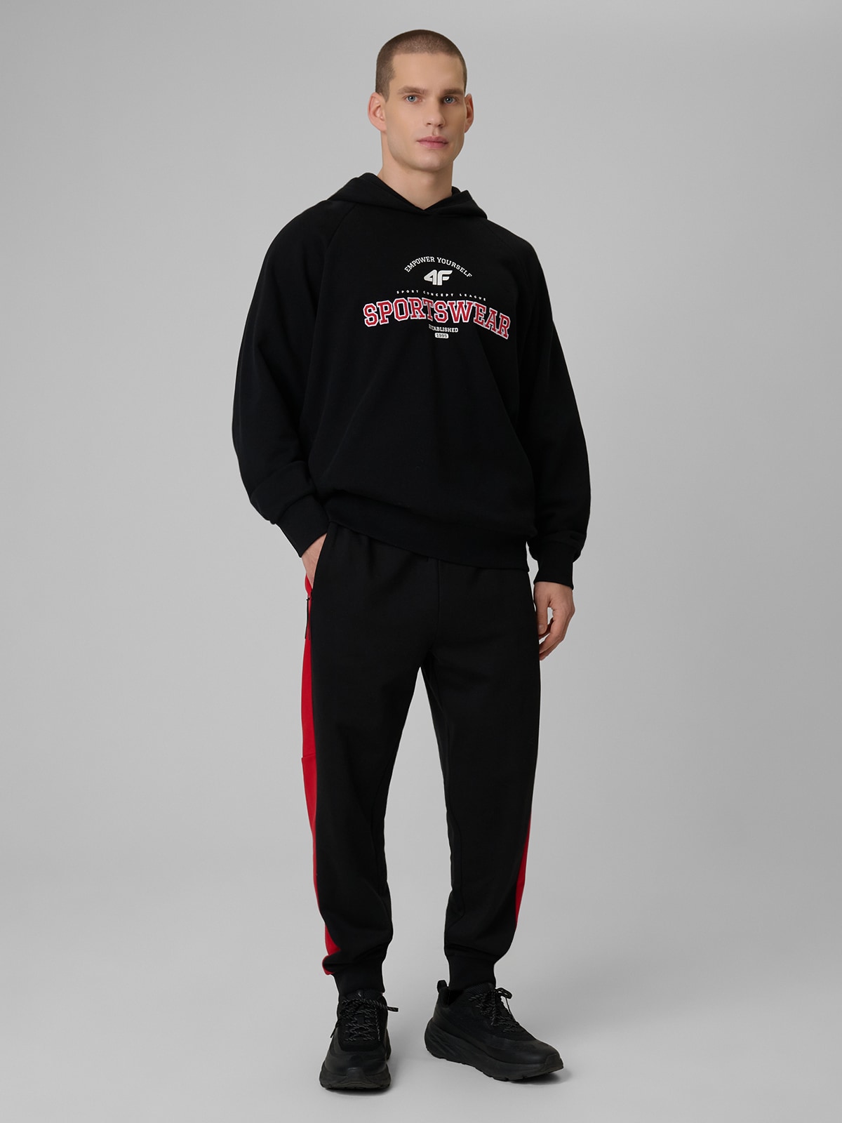 Vyriškos sportinės jogger kelnės - juodos