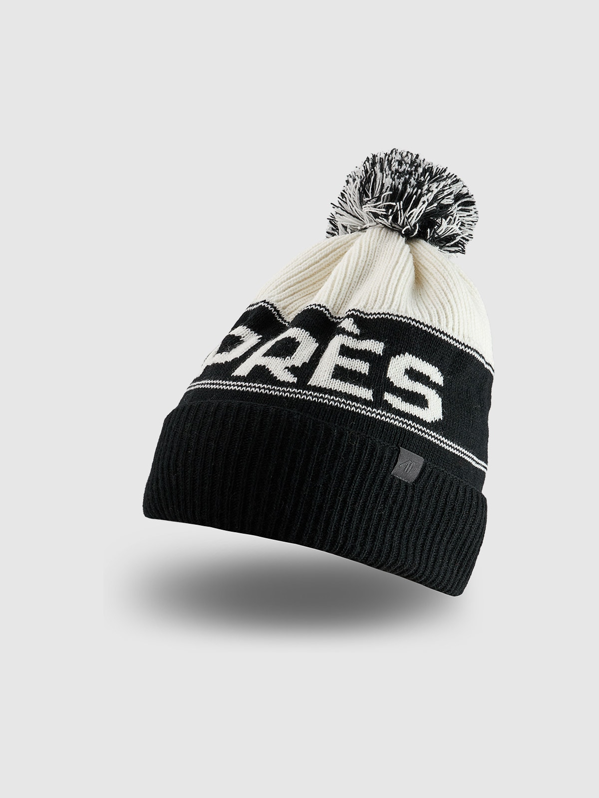 Vyriška žieminė kepurė su vilnos priemaiša - juoda