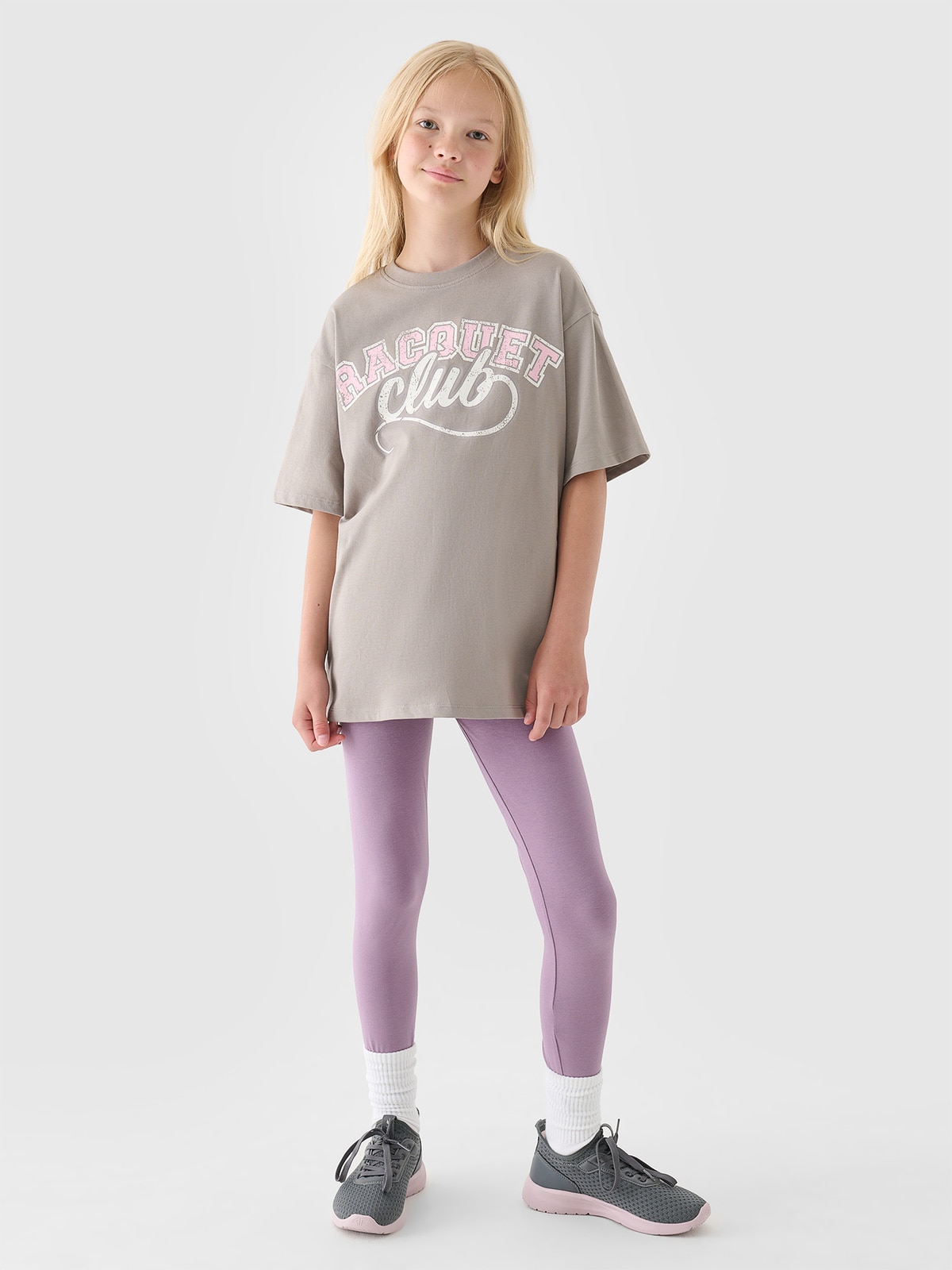 Trikotažinės tamprės mergaitėms - violetinės