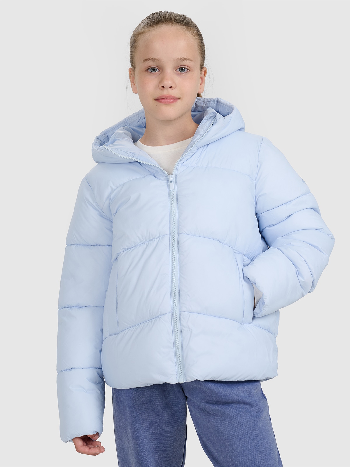 Striukė su sintetinių pūkų kamšalu mergaitėms - mėlyna