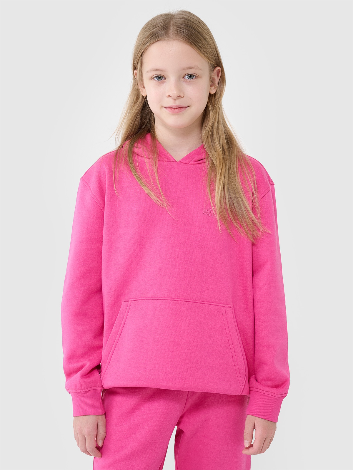 Sportinis neatsegamas, džemperis su gobtuvu mergaitėms - rožinis