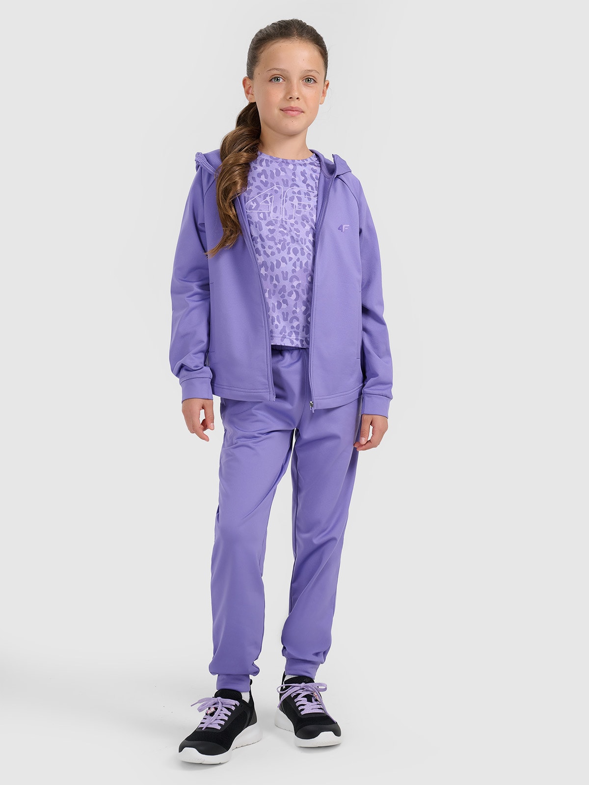 Sportinės jogger kelnės mergaitėms - violetinės