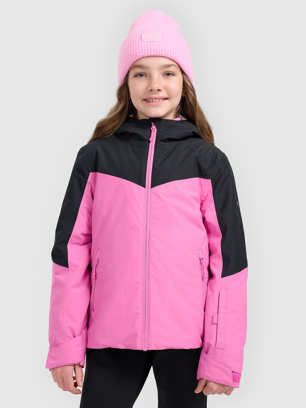 Slidinėjimo striukė mergaitėms 5000 membrana - rožinė