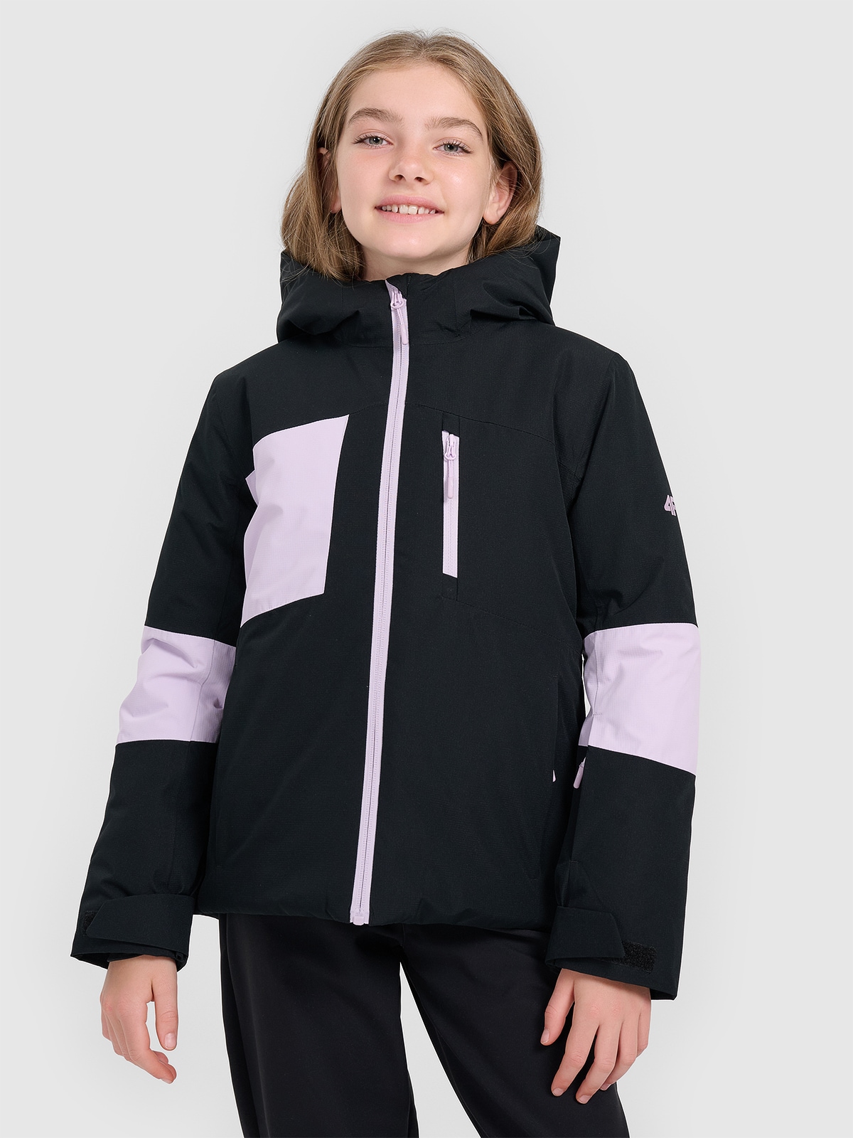 Slidinėjimo striukė mergaitėms 10000 membrana - juoda