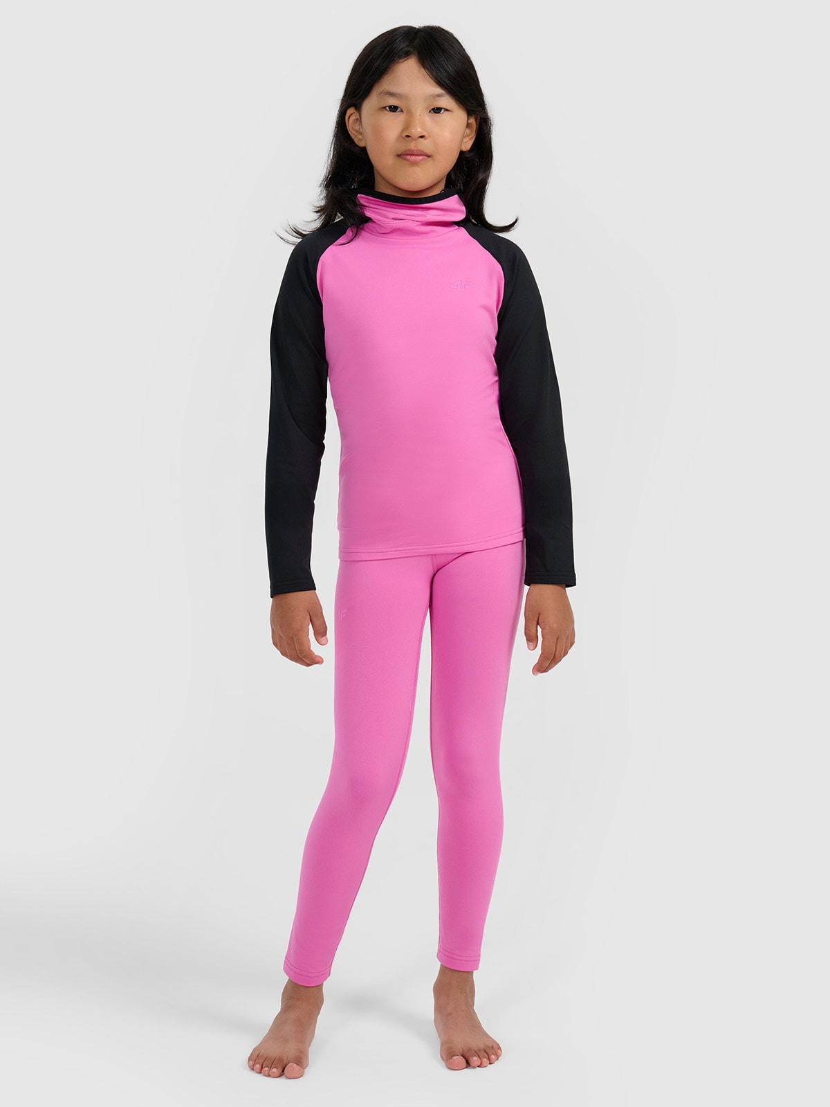 Vaikiškas termoaktyvus sukarštas apatinis trikotažas (apačia) - rožinis