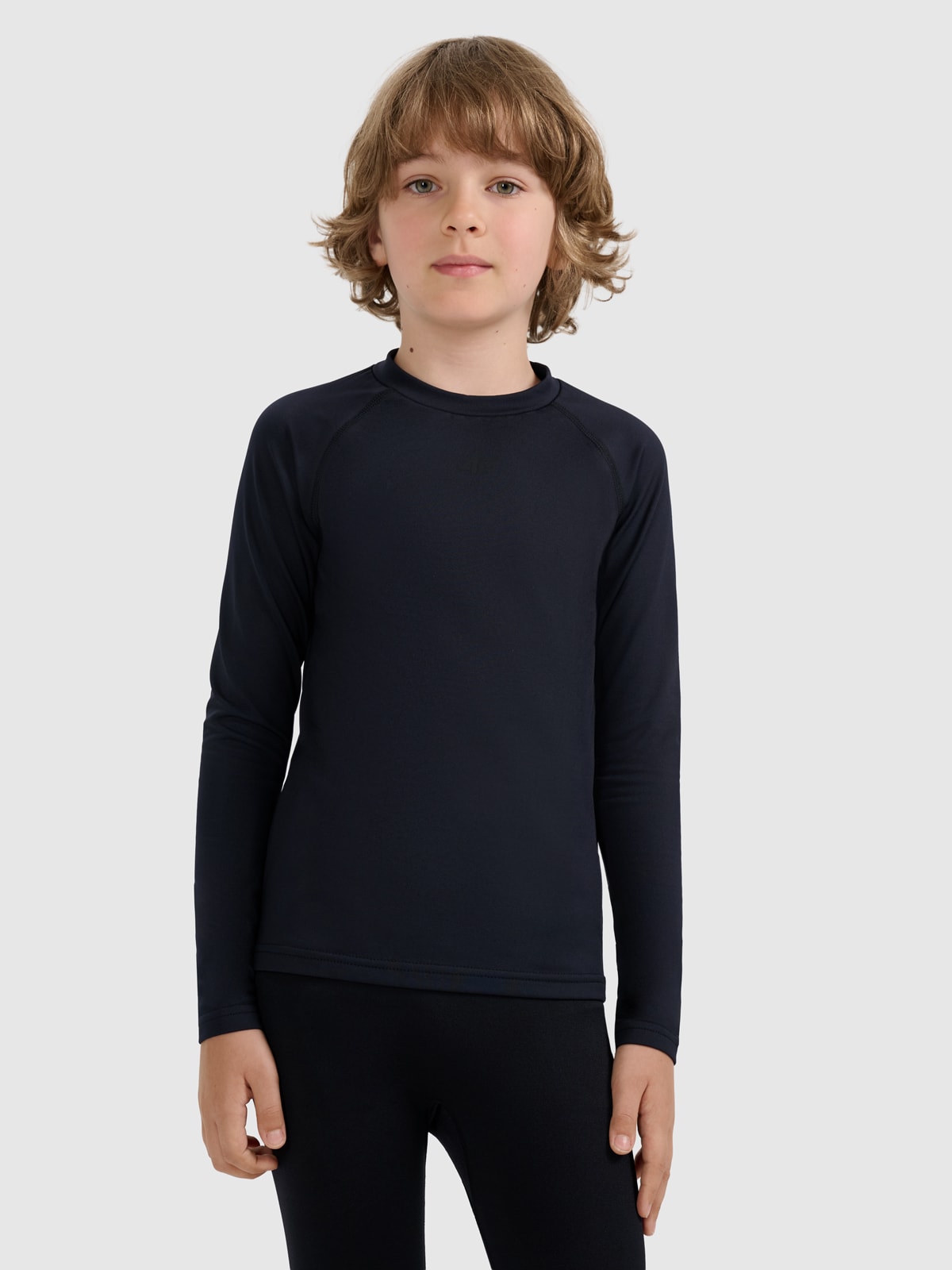 Vaikiškas termoaktyvus sukarštas apatinis trikotažas (viršus) - juodas