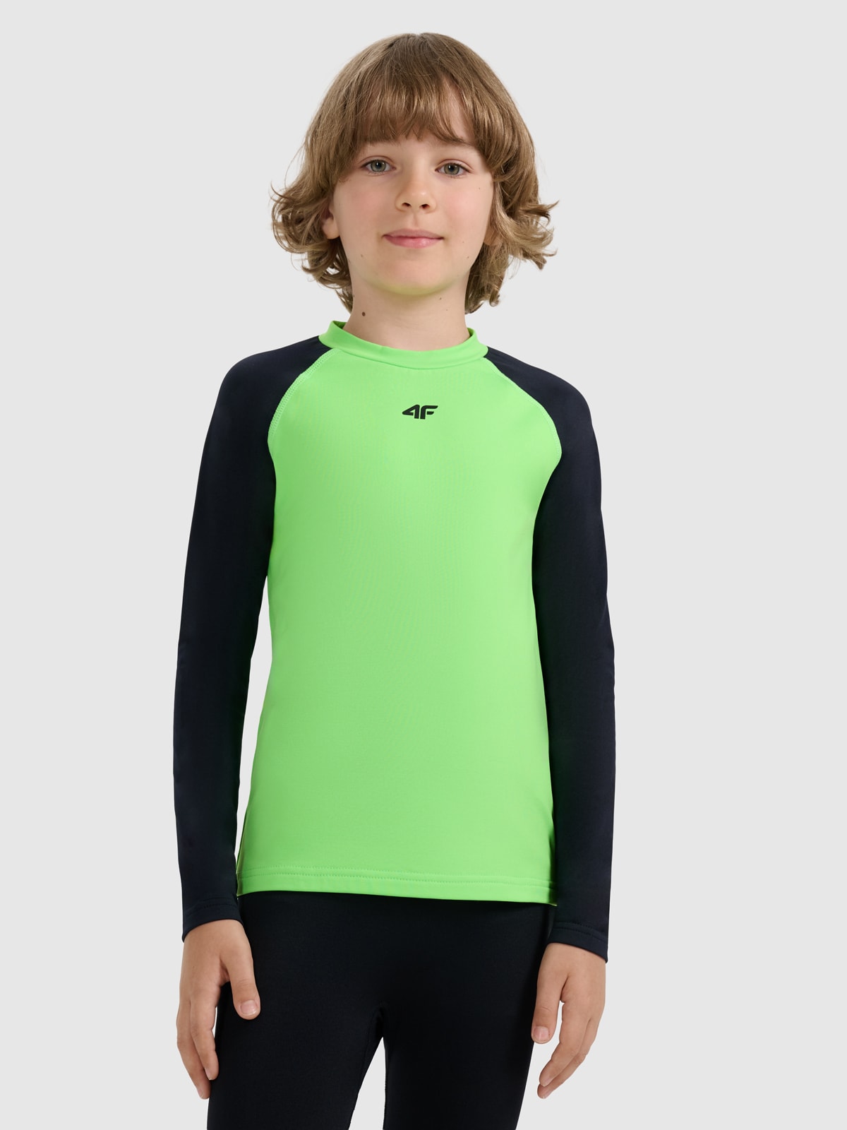 Vaikiškas sukarštas termoaktyvus apatinis trikotažas (viršus) - žalias