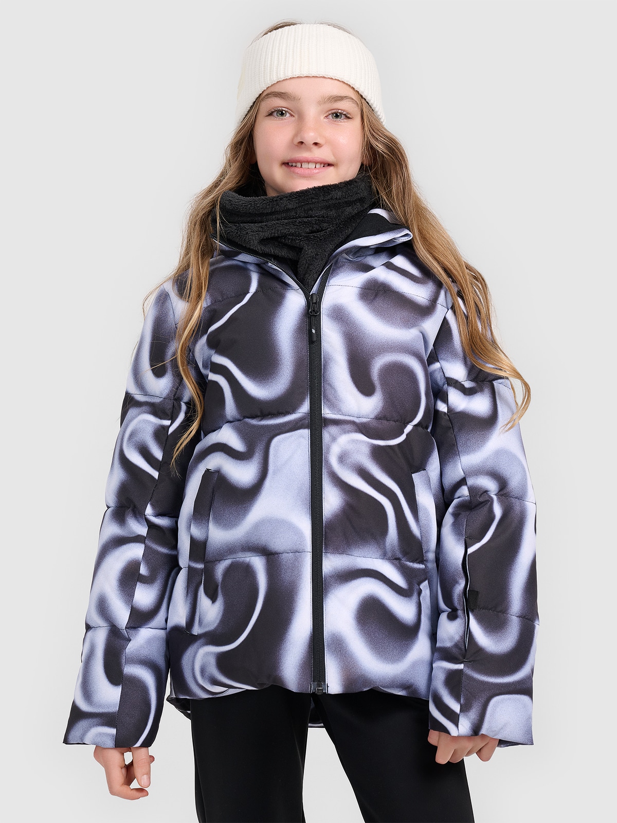 Slidinėjimo striukė mergaitėms 5000 membrana - daugiaspalvė