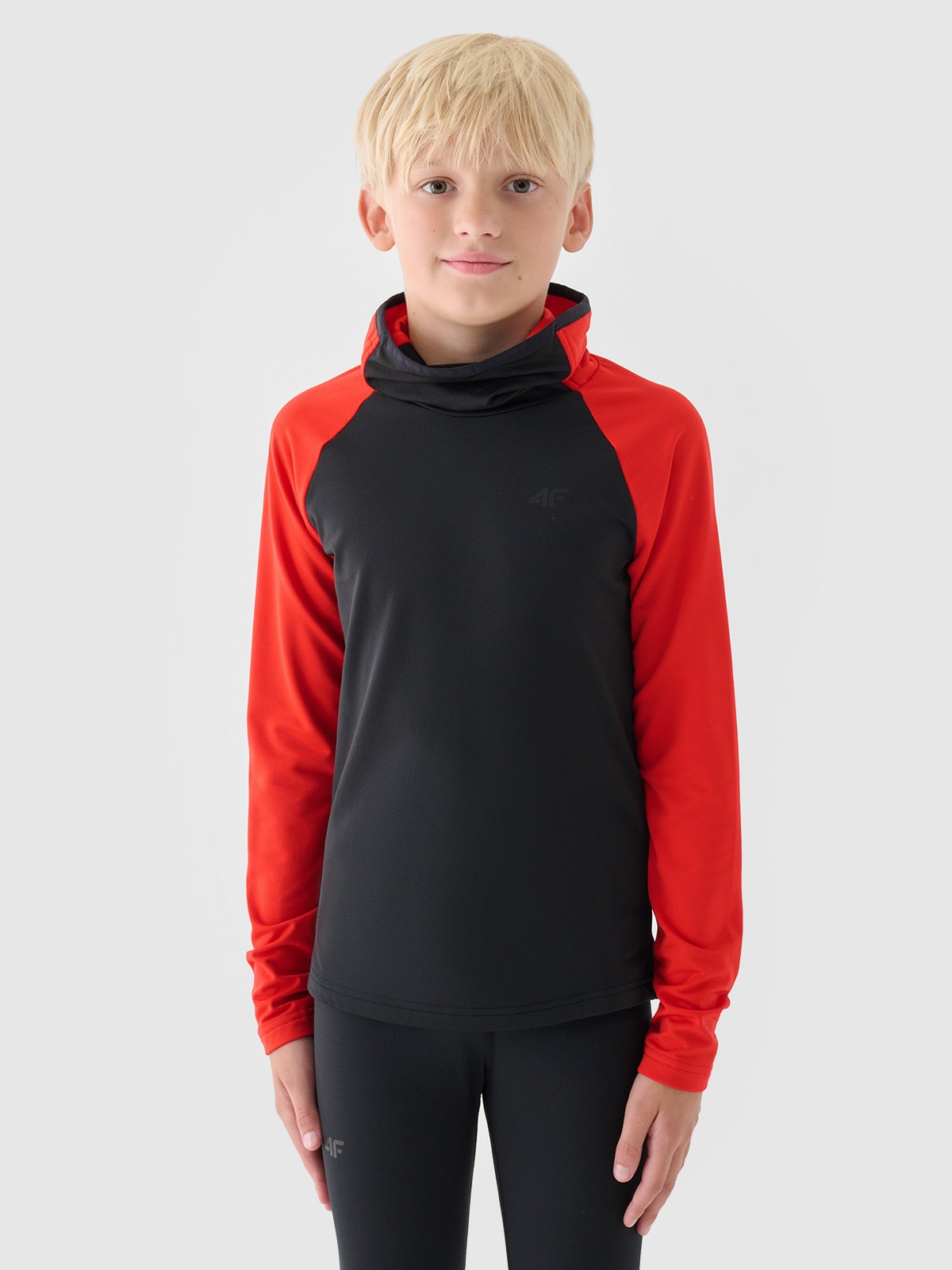 Vaikiškas termoaktyvus sukarštas apatinis trikotažas (viršus) - juodas