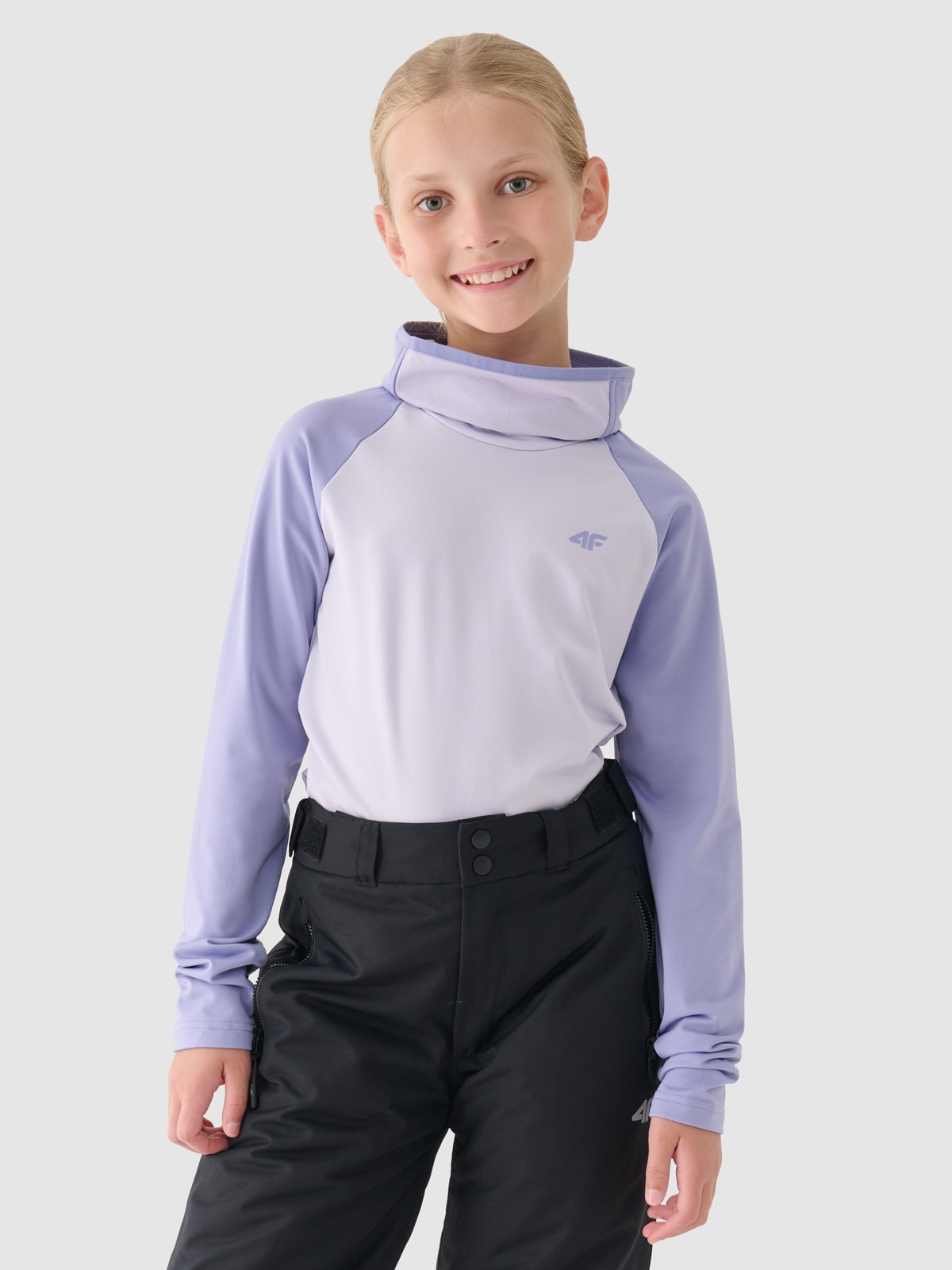 Vaikiškas termoaktyvus sukarštas apatinis trikotažas (viršus) - violetinis