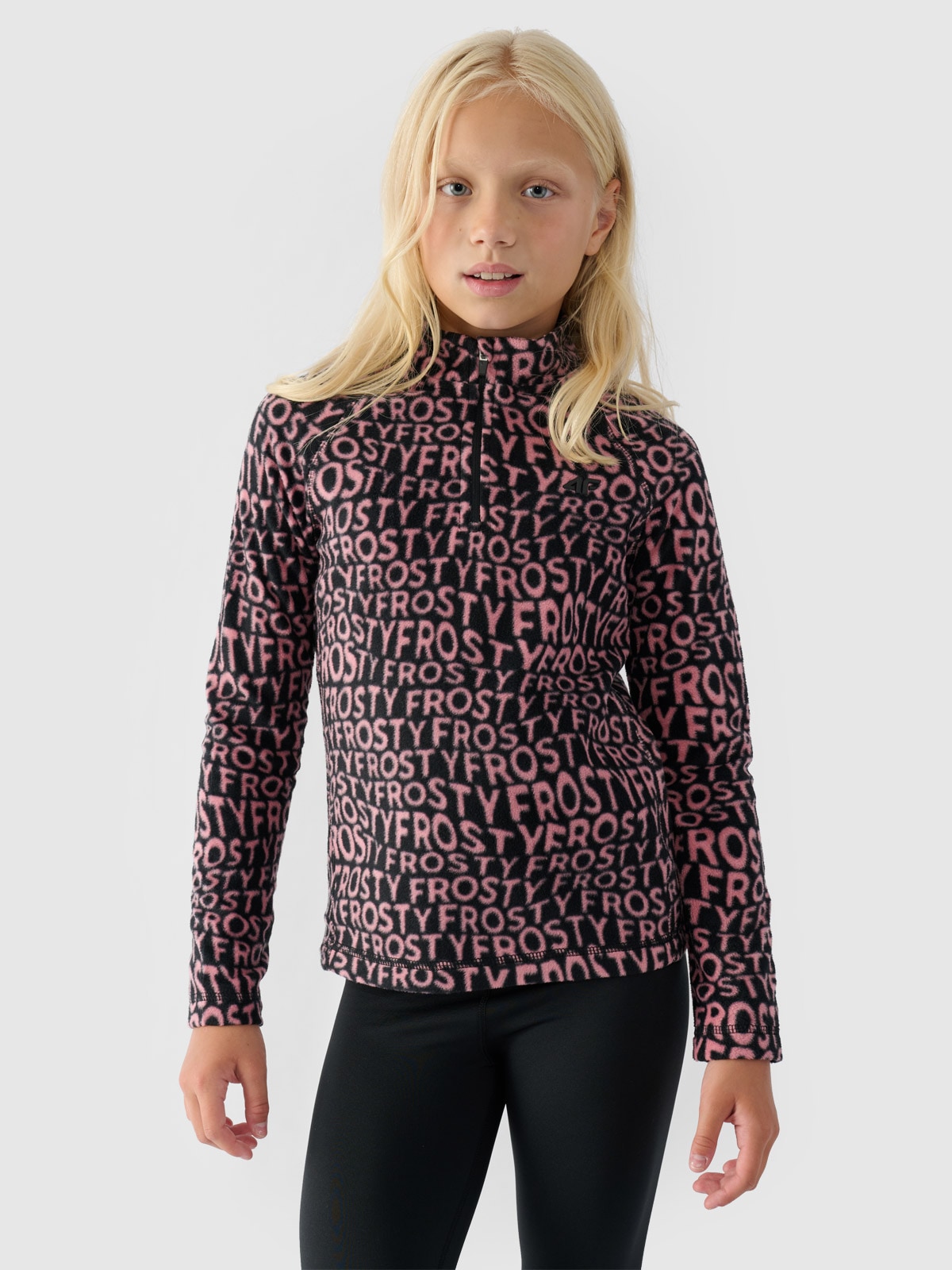 Termoaktyvus fliso apatinis trikotažas (viršus) mergaitėms - daugiaspalvis