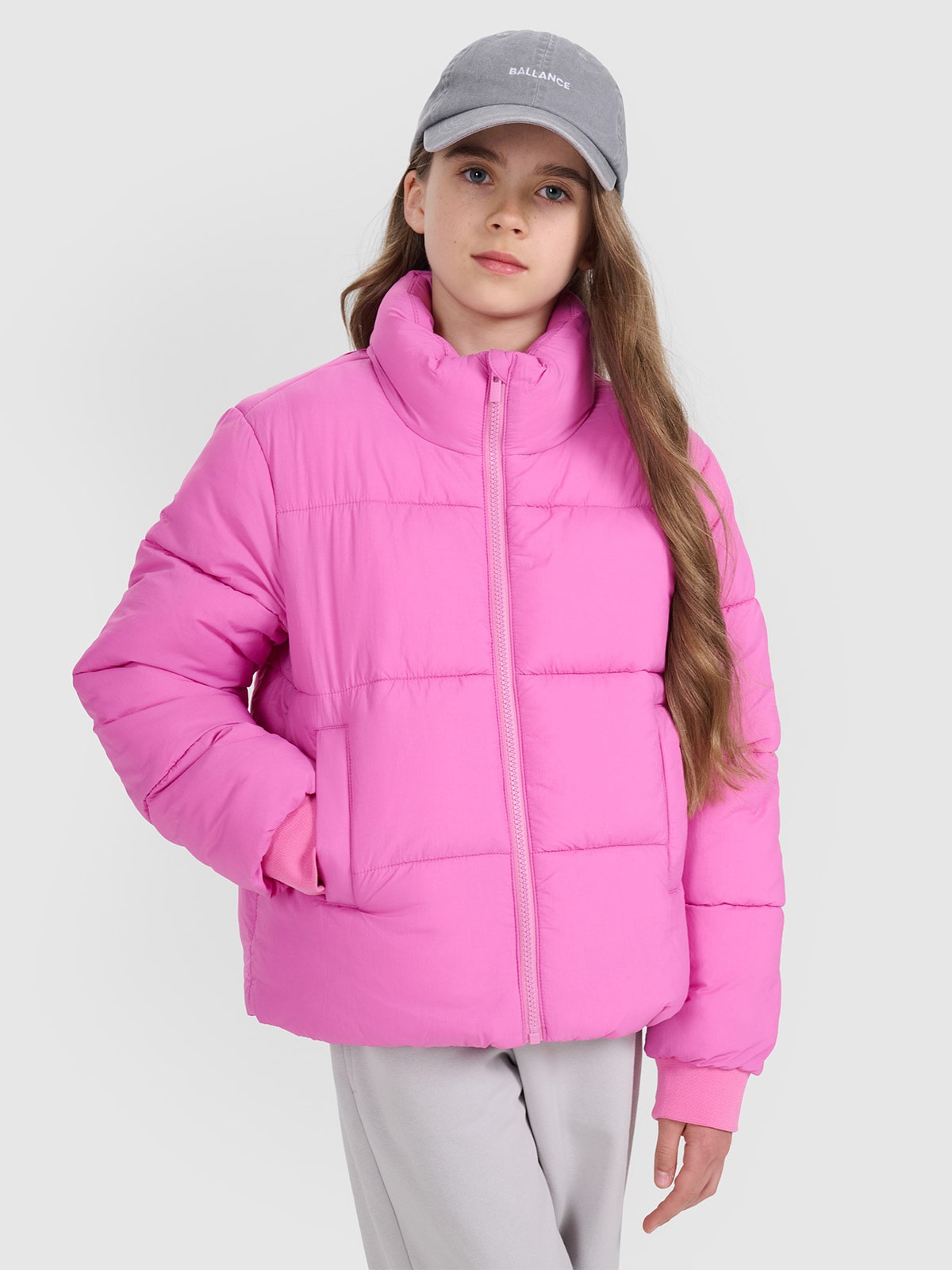 Striukė su sintetinių pūkų kamšalu mergaitėms - rožiniai