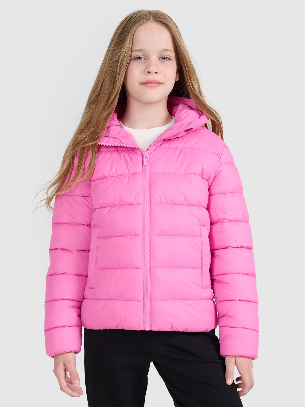 Striukė su sintetinių pūkų kamšalu mergaitėms - rožiniai