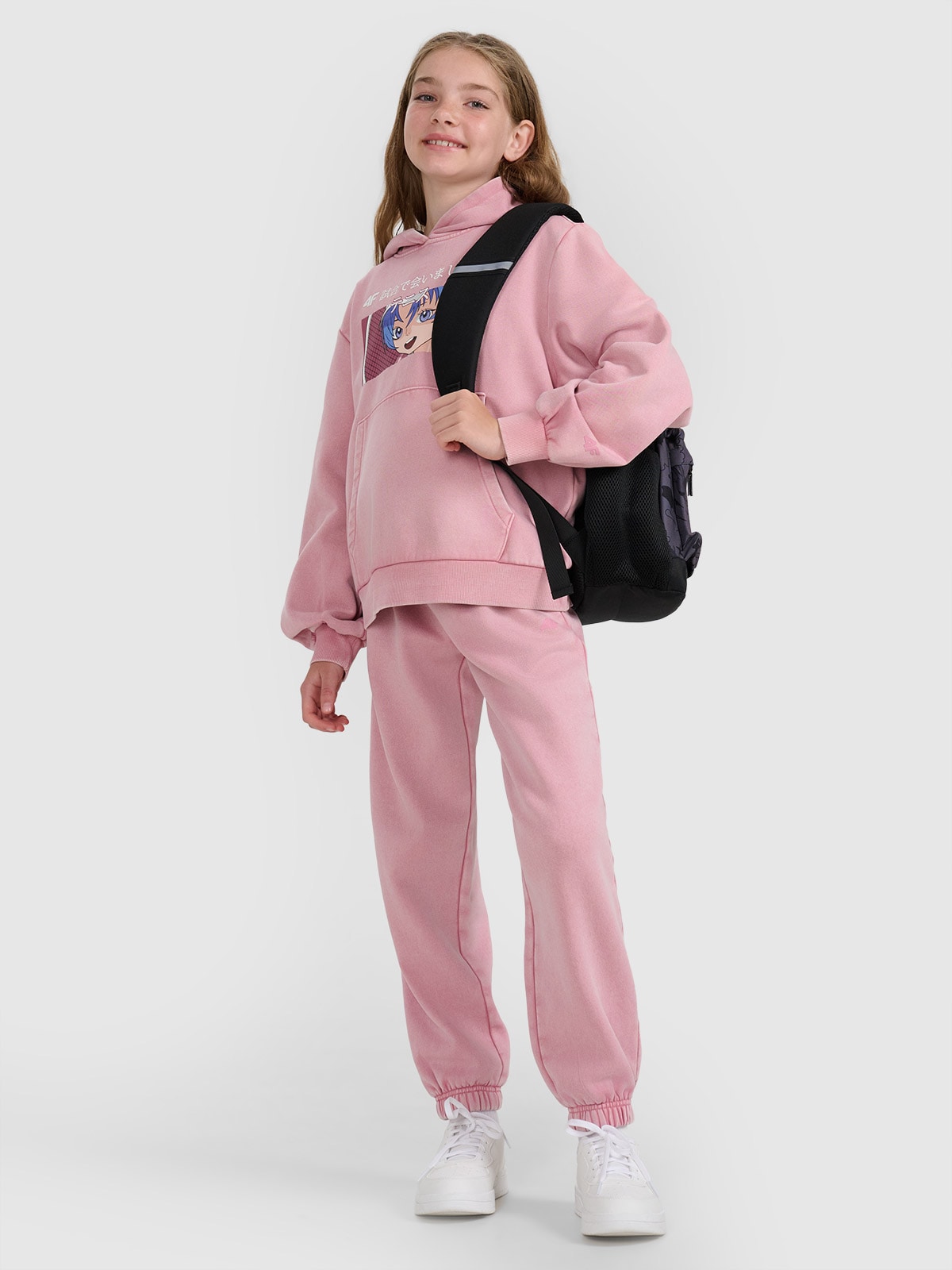 Sportinės jogger kelnės mergaitėms - rožinės