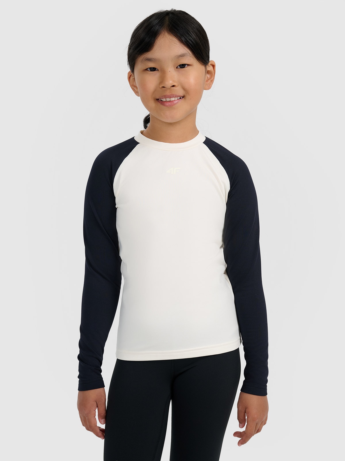 Vaikiškas termoaktyvus fliso apatinis trikotažas (viršus) - baltas