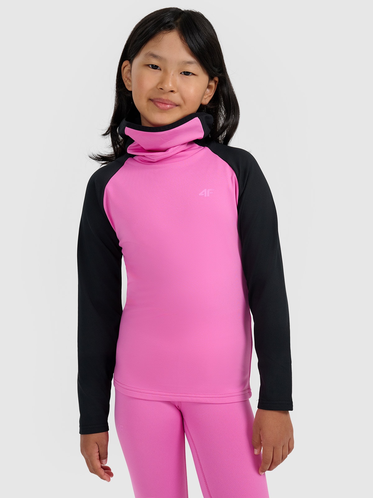 Vaikiškas termoaktyvus sukarštas apatinis trikotažas (viršus) - rožinis