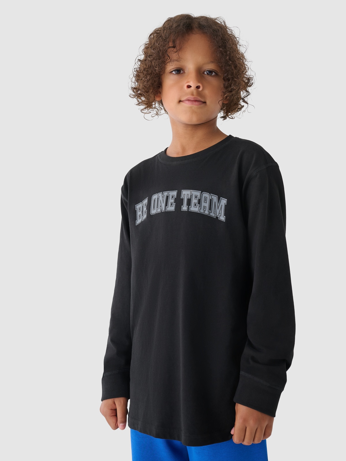 Longsleeve oversize marškinėliai berniukams - juodi