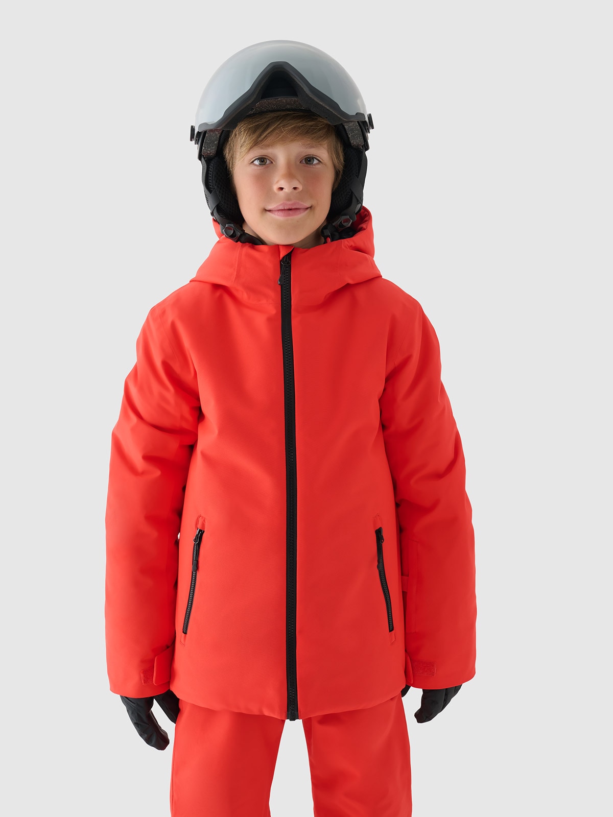 Slidinėjimo striukė berniukams 5000 membrana - raudona