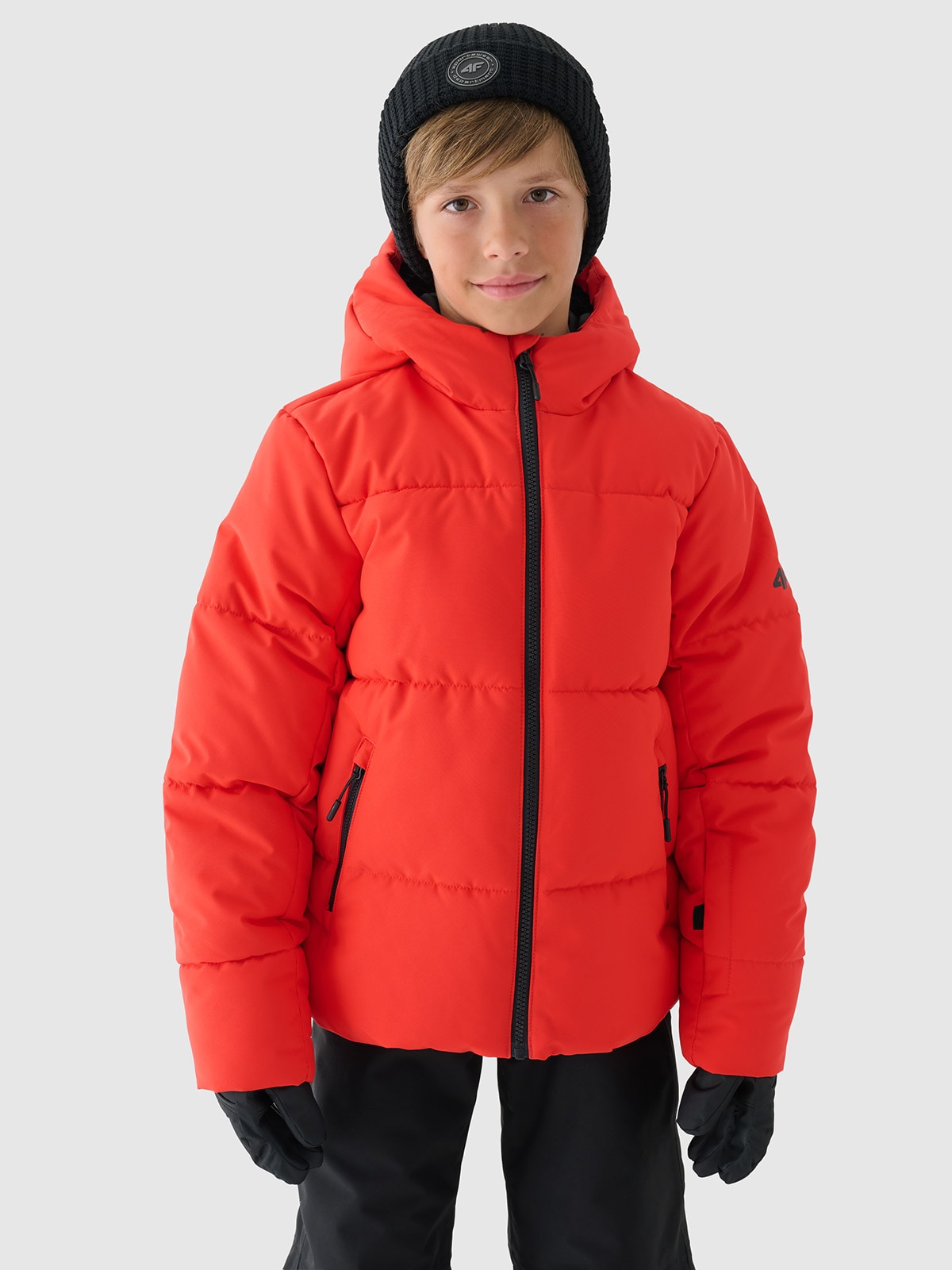 Slidinėjimo striukė berniukams 5000 membrana - raudona