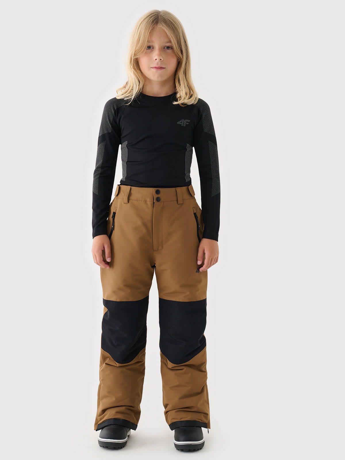 Snieglenčių kelnės berniukams 10000 membrana – rudos