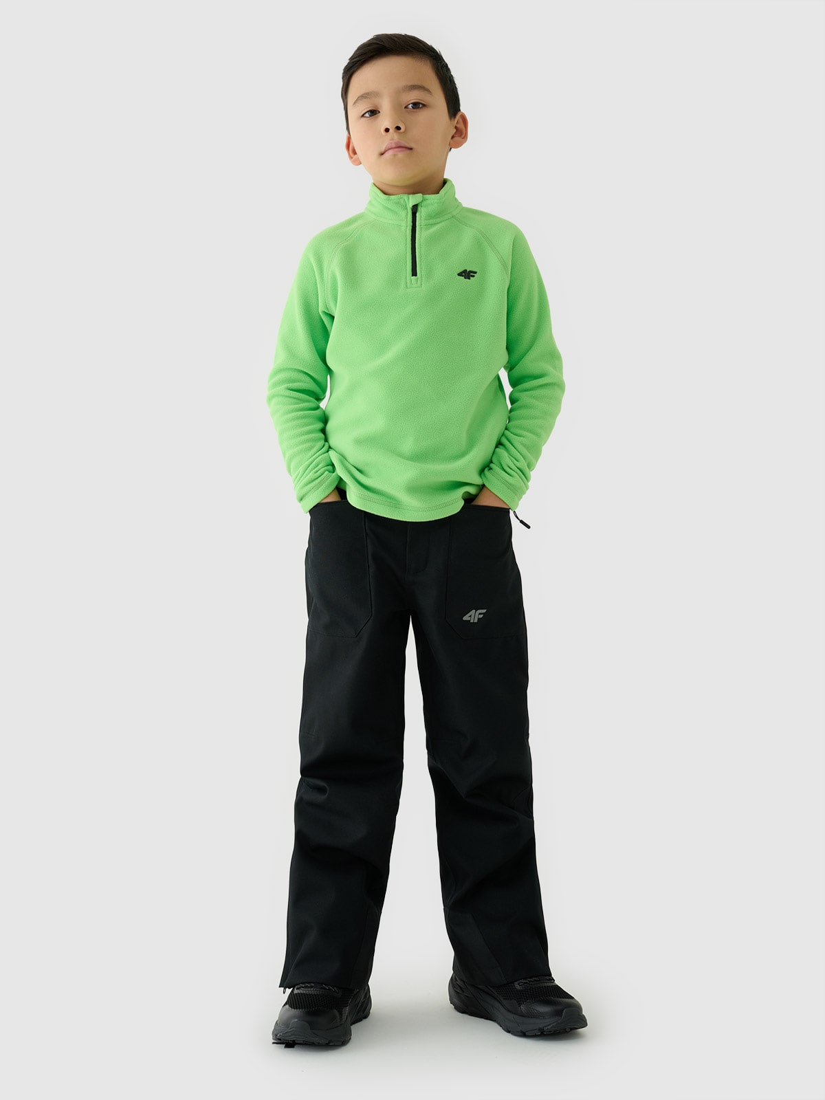 Slidinėjimo kelnės berniukams 8000 membrana - juodos