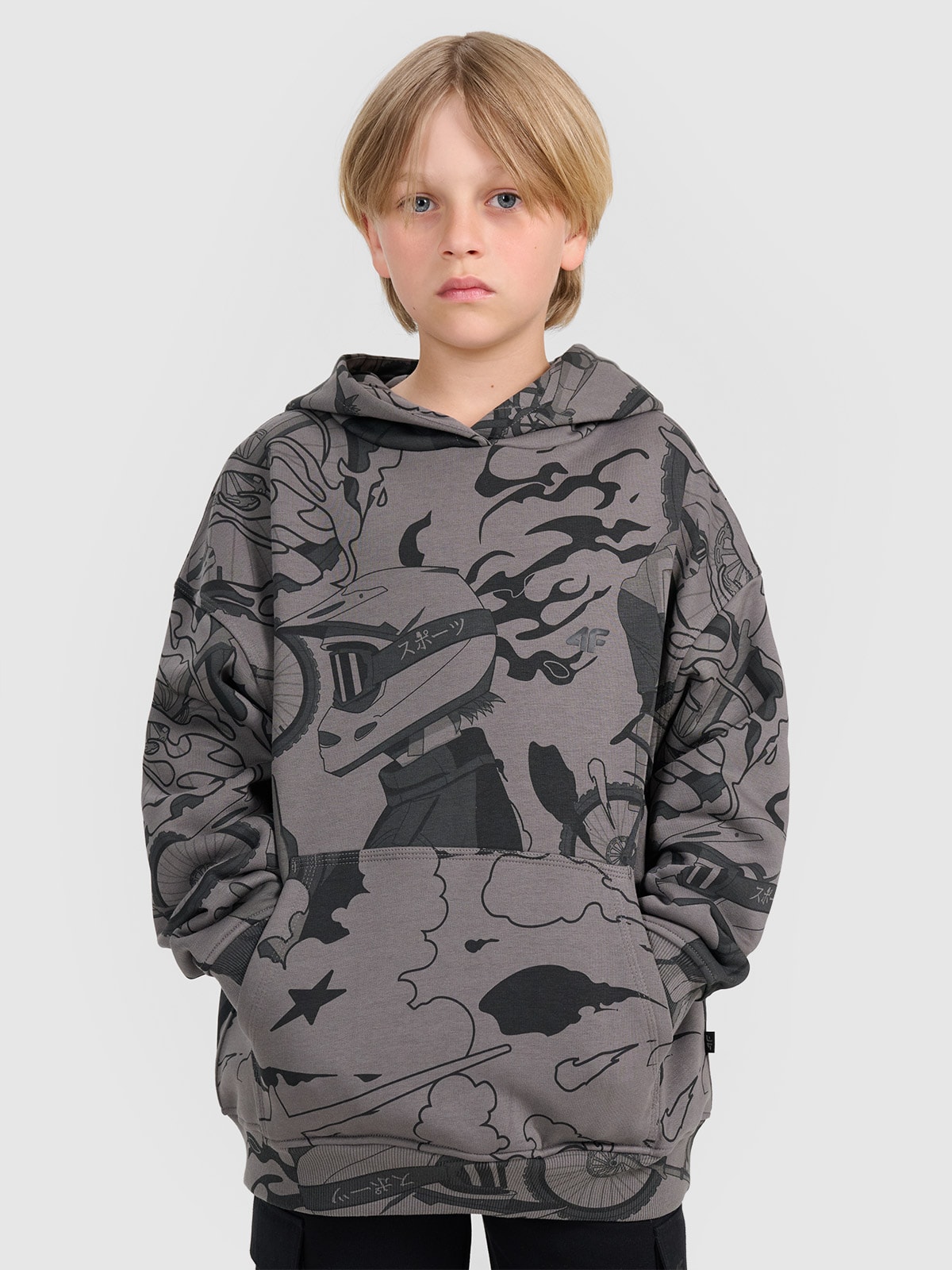 Sportinis neatsegamas, džemperis su gobtuvu berniukams - daugiaspalvis