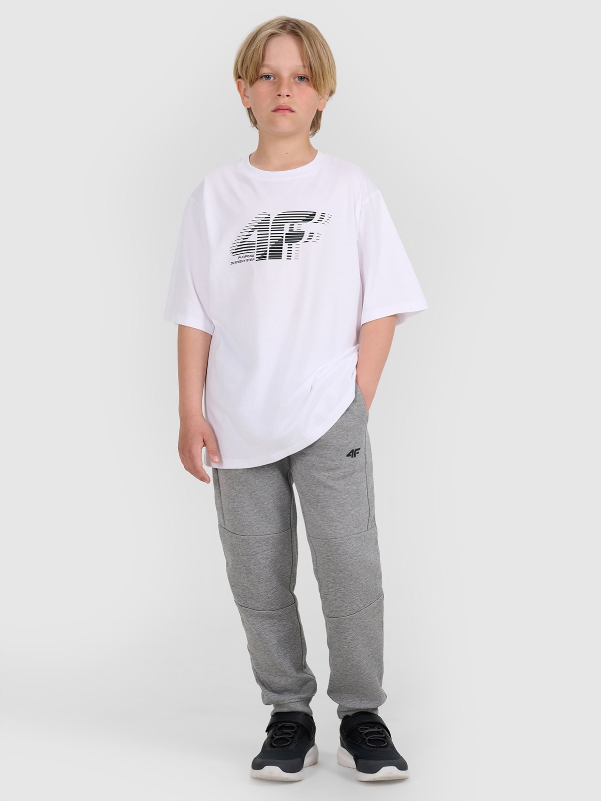 Sportinės jogger kelnės berniukams - pilkos