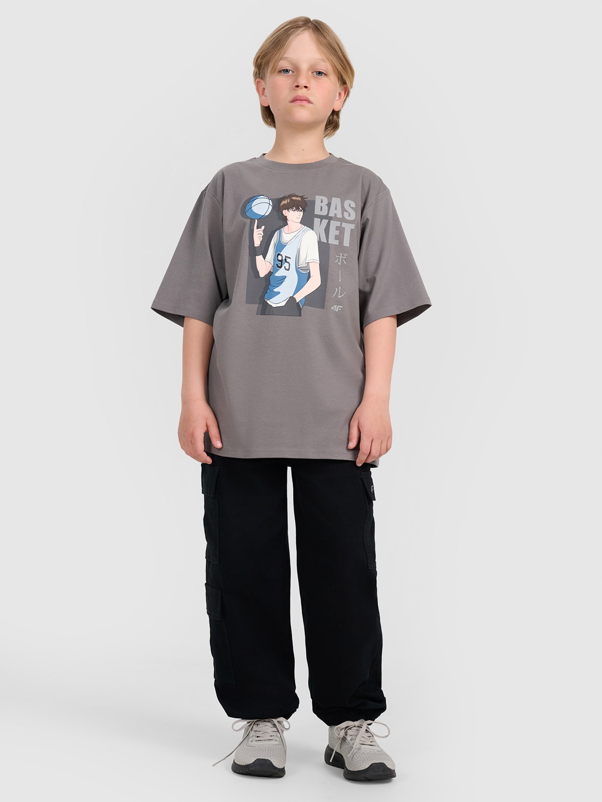 Casual cargo kelnės berniukams - juodos