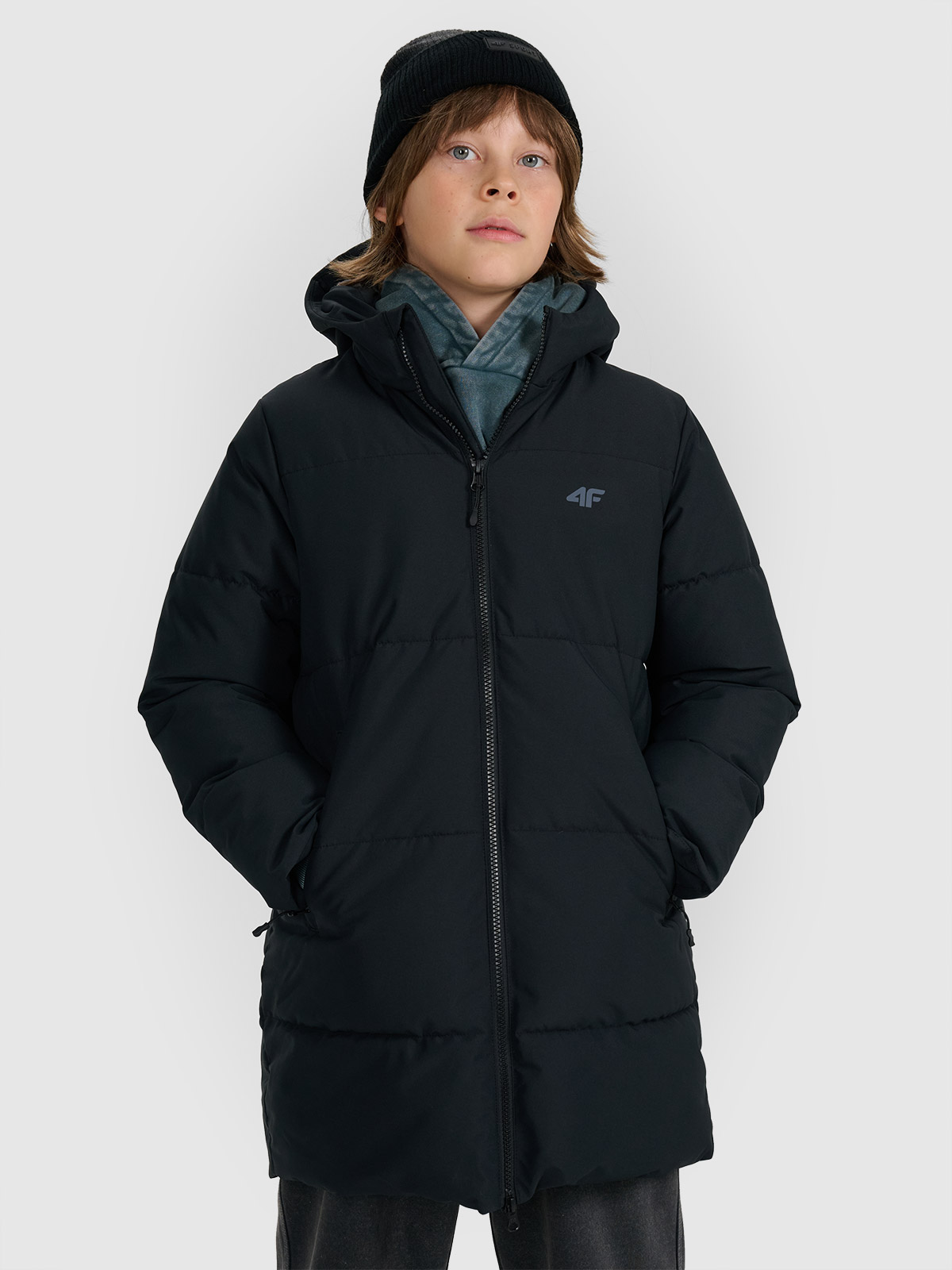 Žieminis paltas berniukams 5000 membrana - juodas