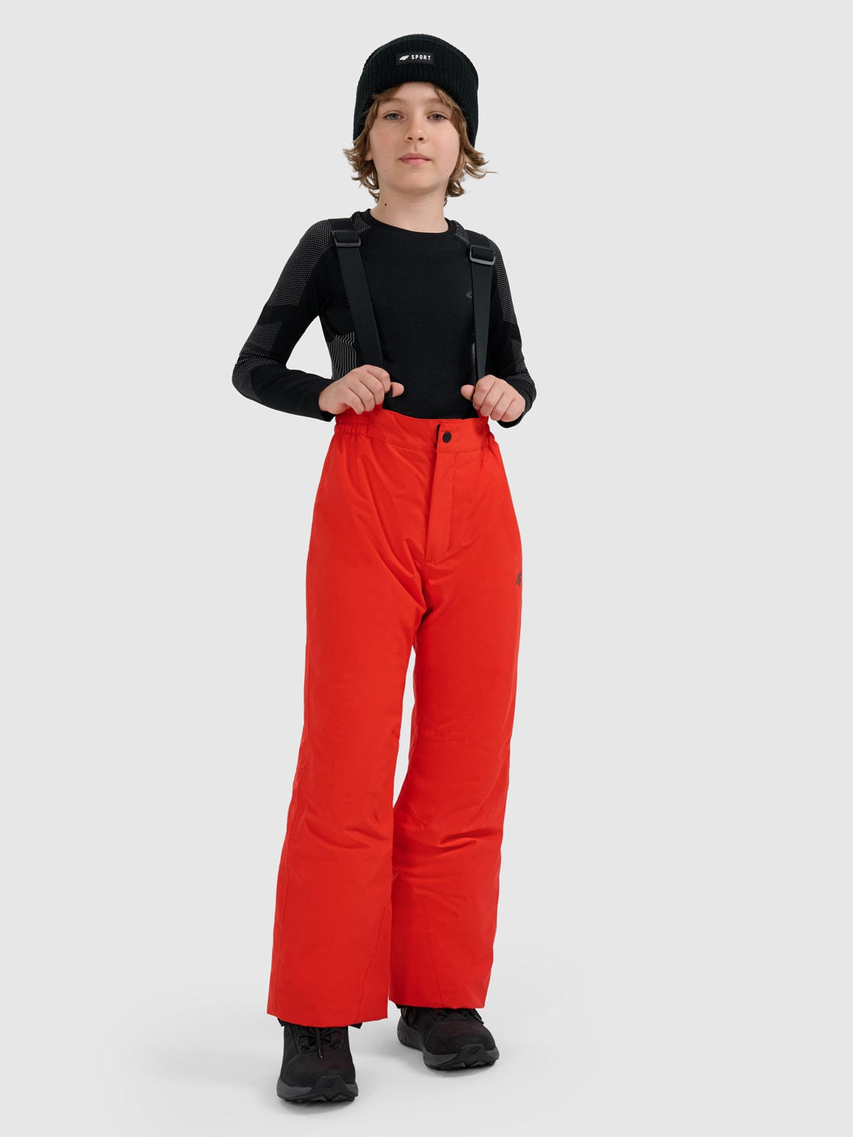 Slidinėjimo kelnės berniukams 5000 membrana - raudonos