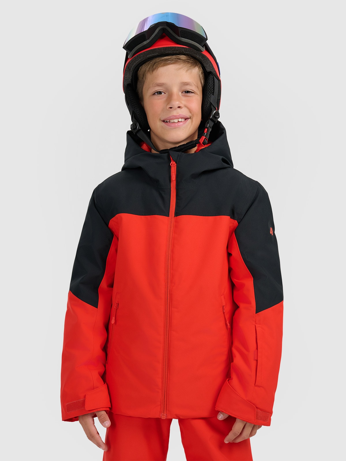 Slidinėjimo striukė berniukams 5000 membrana - raudona