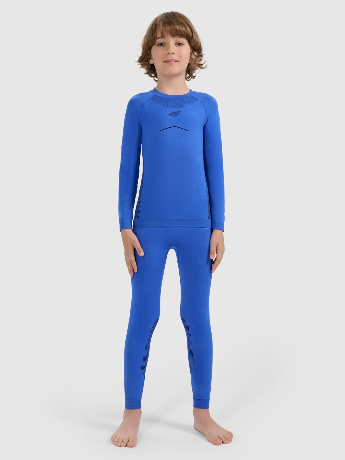 Termoaktyvus besiūlis apatinis trikotažas berniukams komplektas - mėlynas