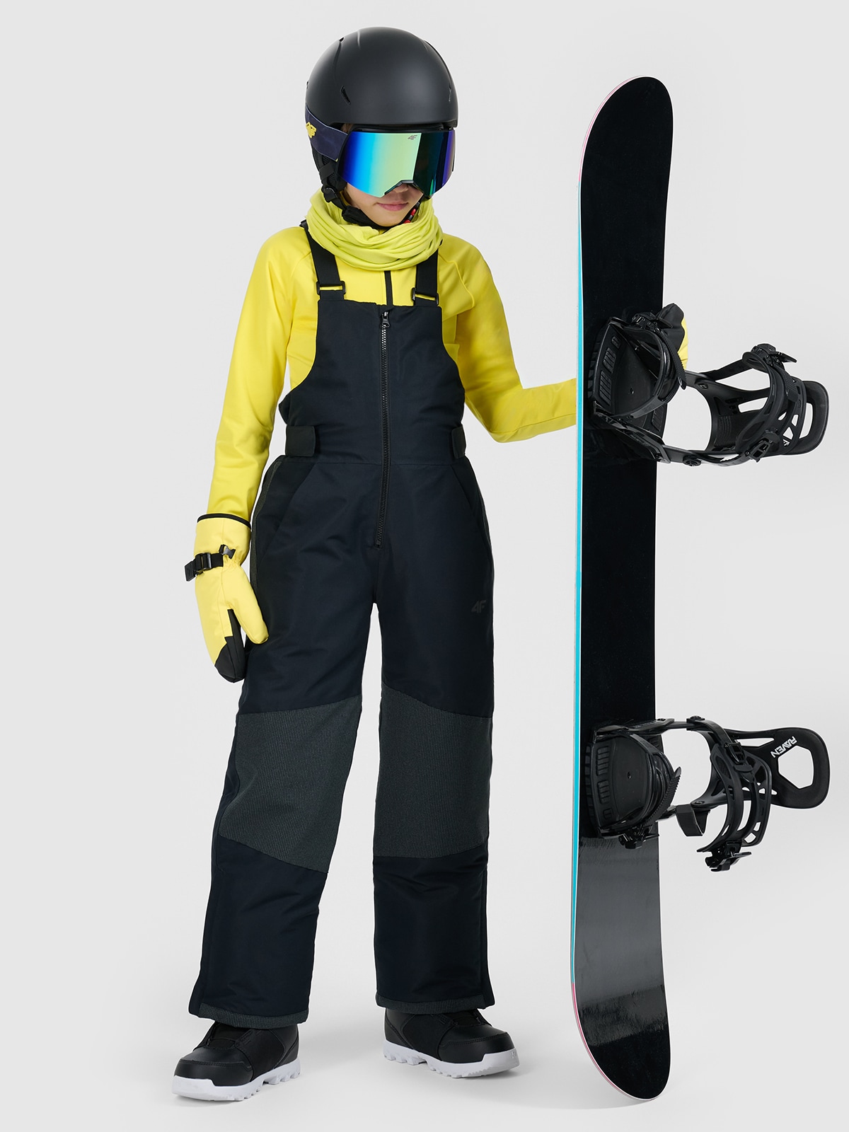 Snieglenčių kelnės 10000 membrana berniukams - juodos