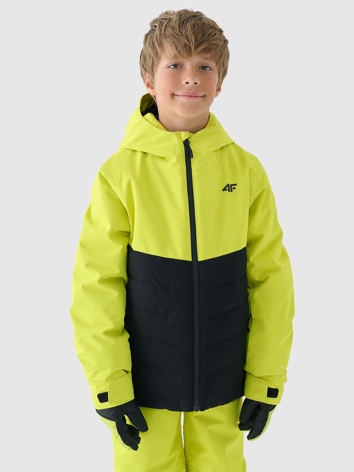 Slidinėjimo striukė berniukams 5000 membrana - žalia