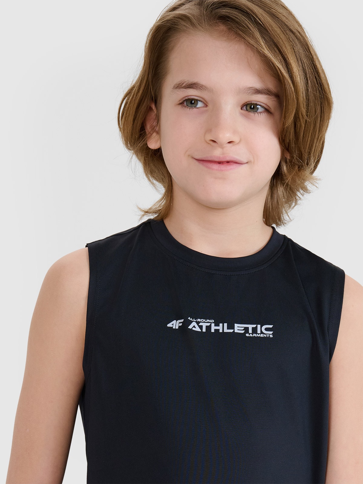 Tank top sportiniai marškinėliai berniukams - juodi