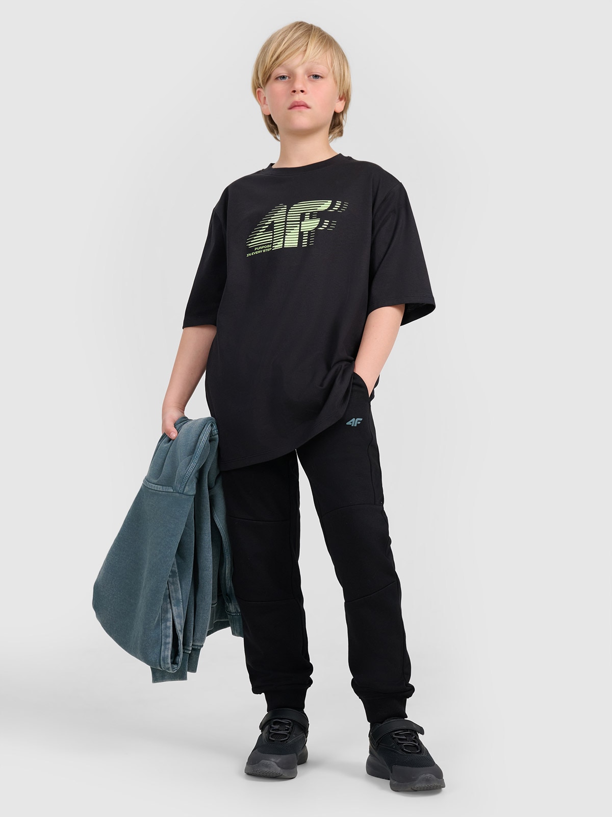 Sportinės jogger kelnės berniukams - juodos