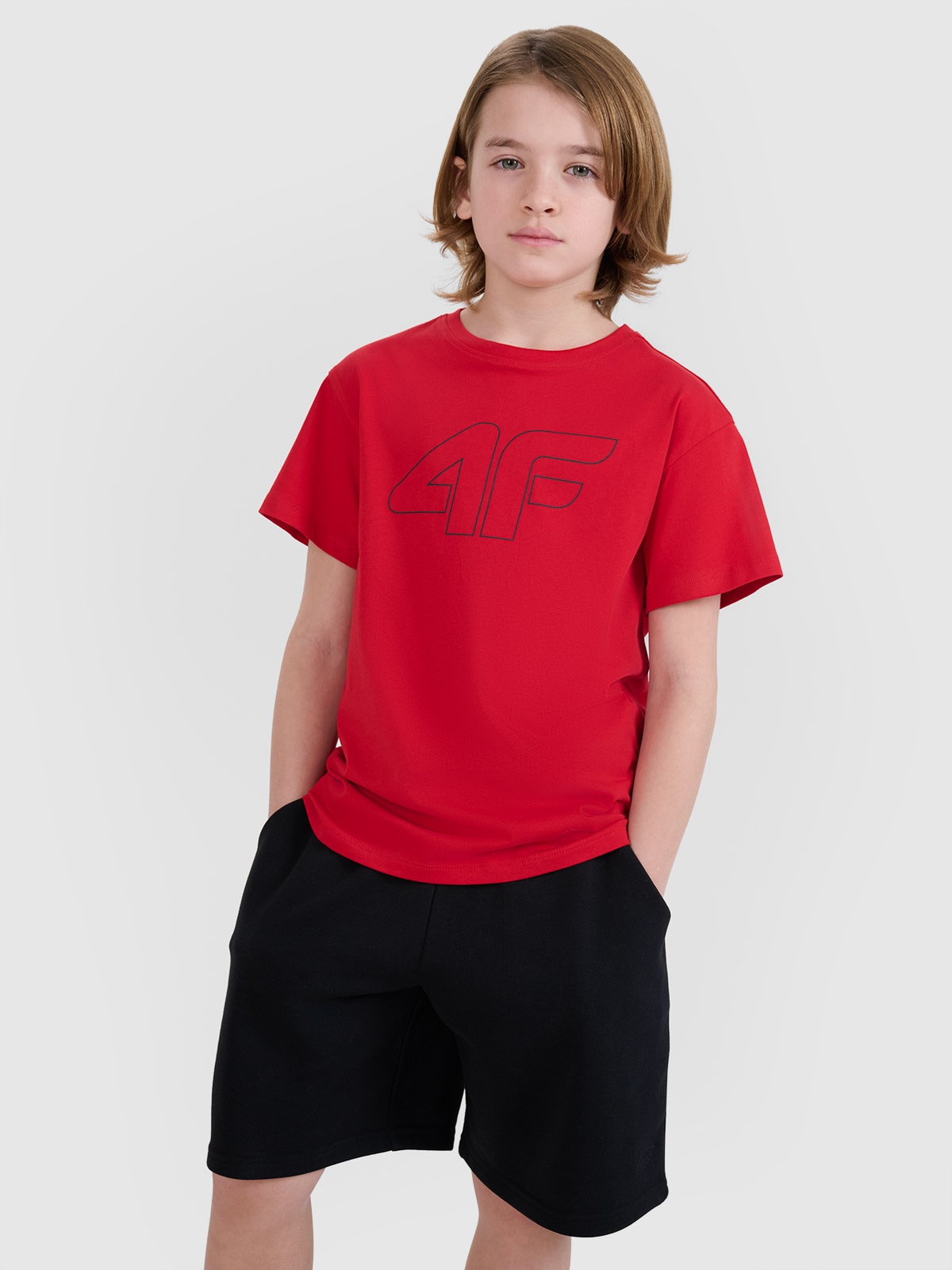 T-shirt oversize marškinėliai berniukams - raudoni