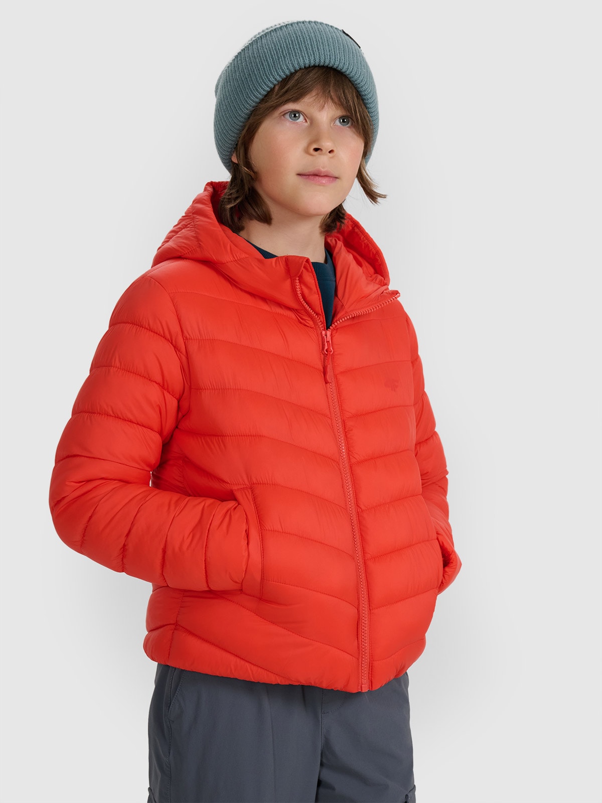 Striukė su sintetinių pūkų kamšalu berniukams - raudona