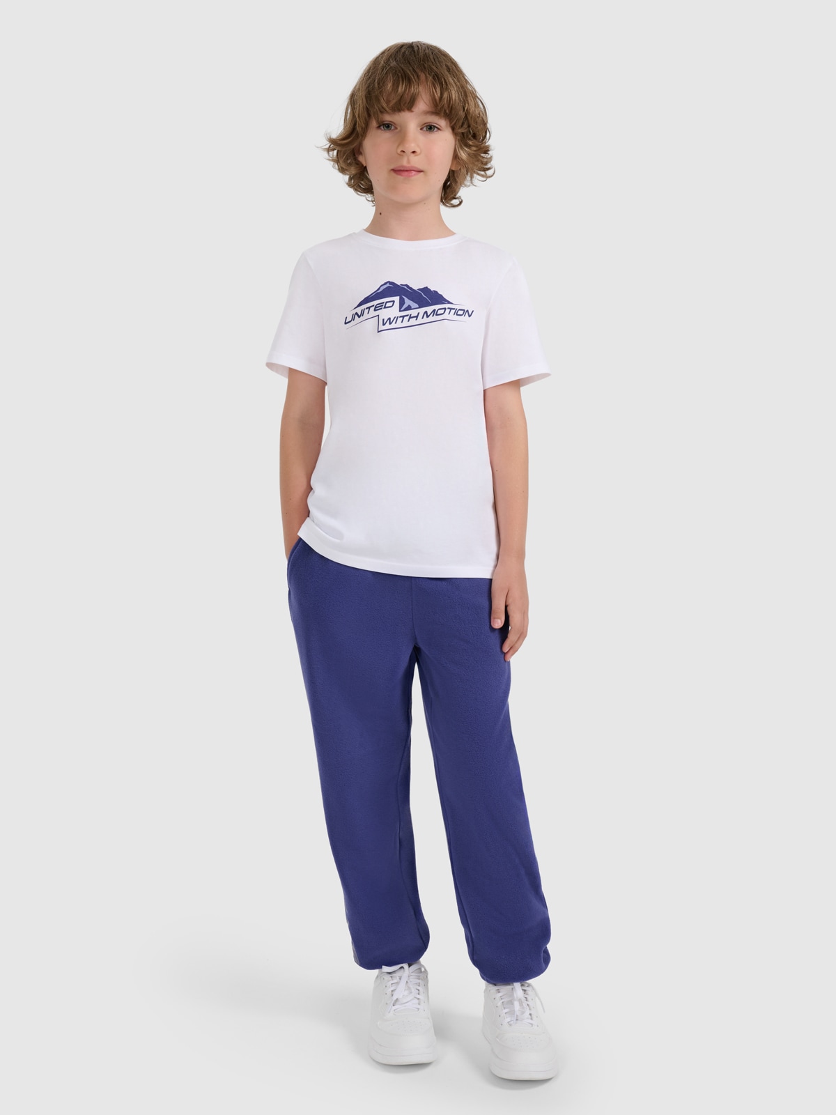 Fliso kelnės berniukams - tamsiai mėlynos