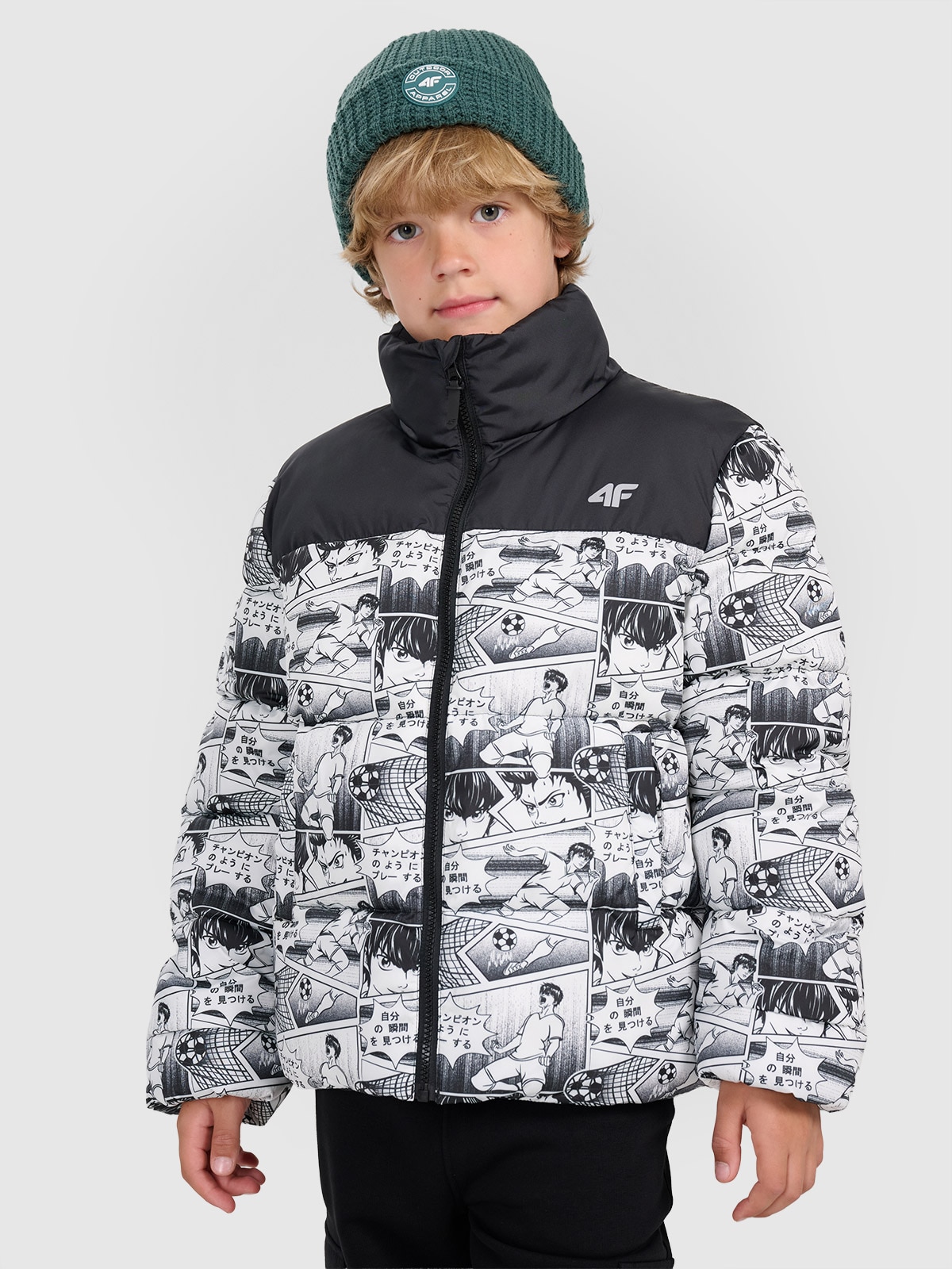 Striukė su sintetiniu pūkų kamšalu berniukams - balta