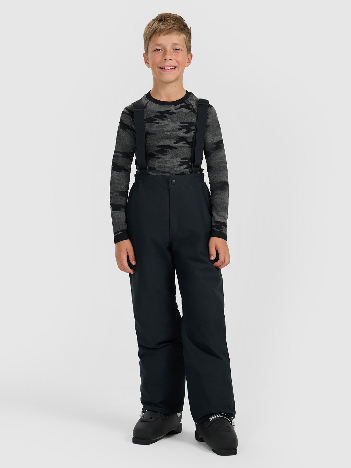 Slidinėjimo kelnės berniukams 5000 membrana - juodos