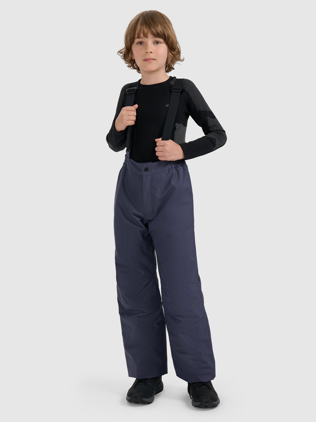 Slidinėjimo kelnės berniukams 5000 membrana - pilkos